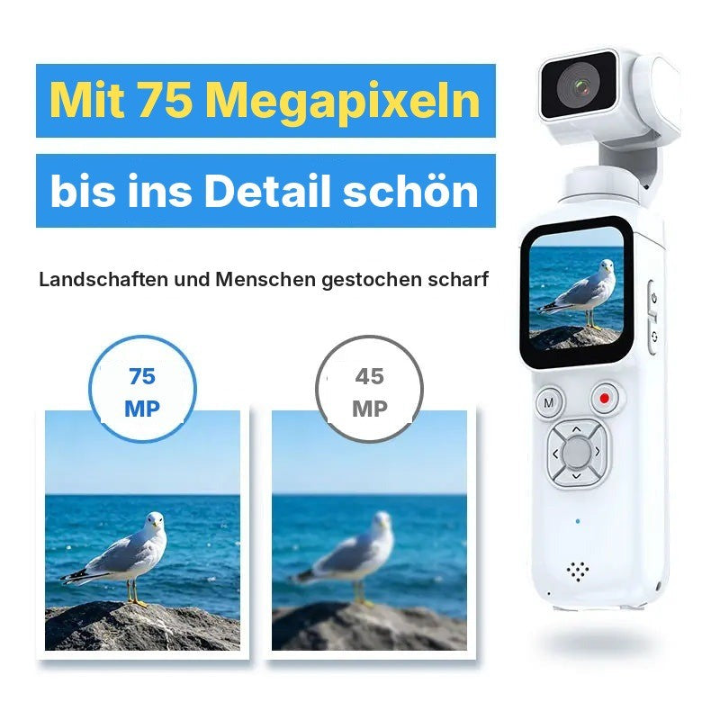 Atsumaru Pocket-Gimbal-Kamera mit 75 Megapixeln
