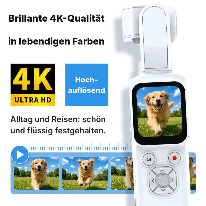 Atsumaru Pocket-Gimbal-Kamera: brillante 4K-Qualität