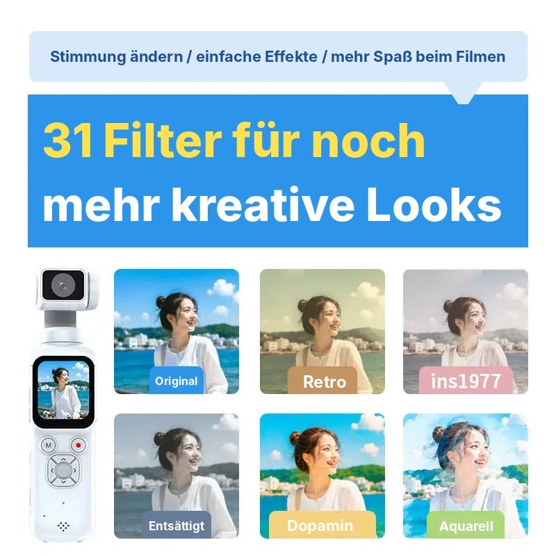 Atsumaru Pocket-Gimbal-Kamera: 31 Filter