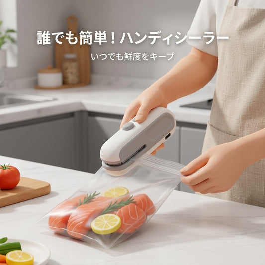 買った時の美味しさ、そのまま。持ち運べる真空シーラー」