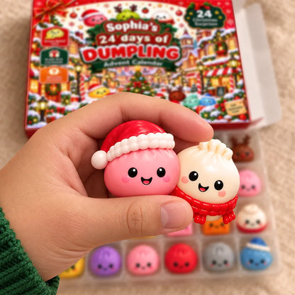 Zwei Dumpling-Figuren in der Hand