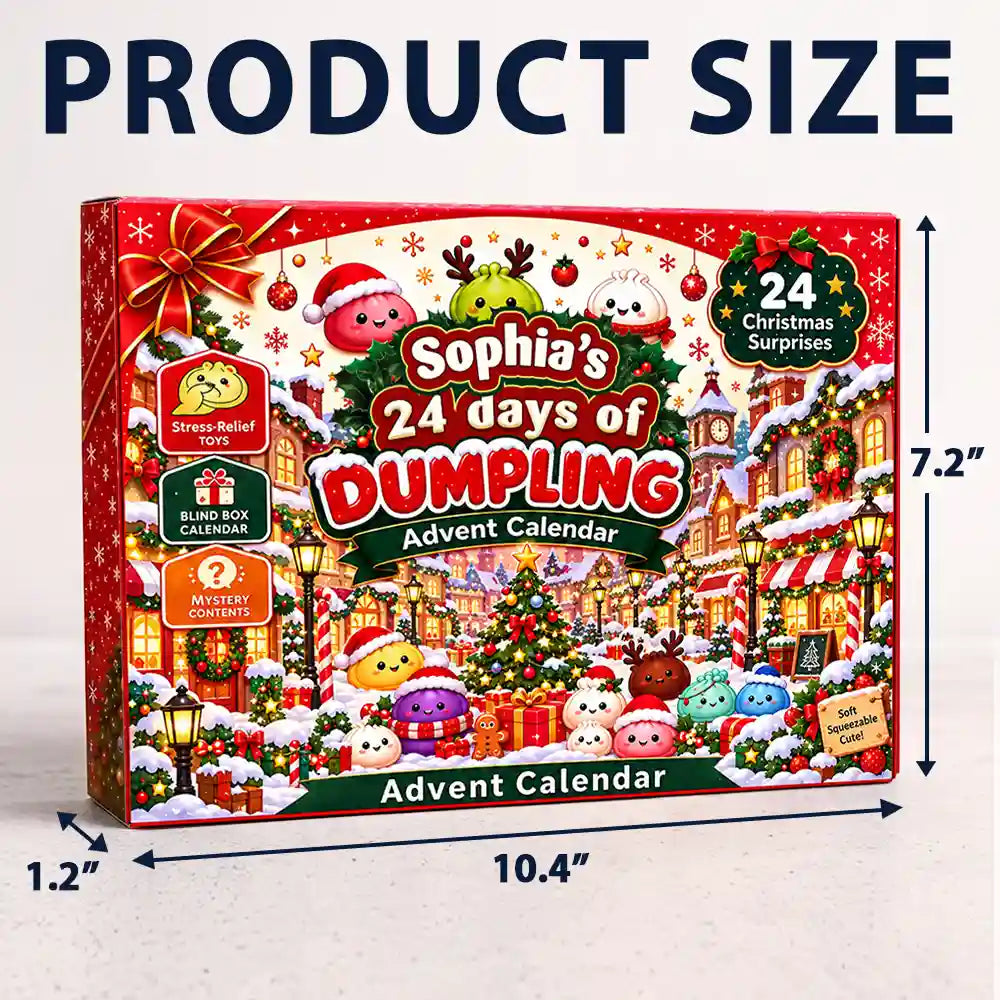 Maße des Dumpling-Adventskalenders