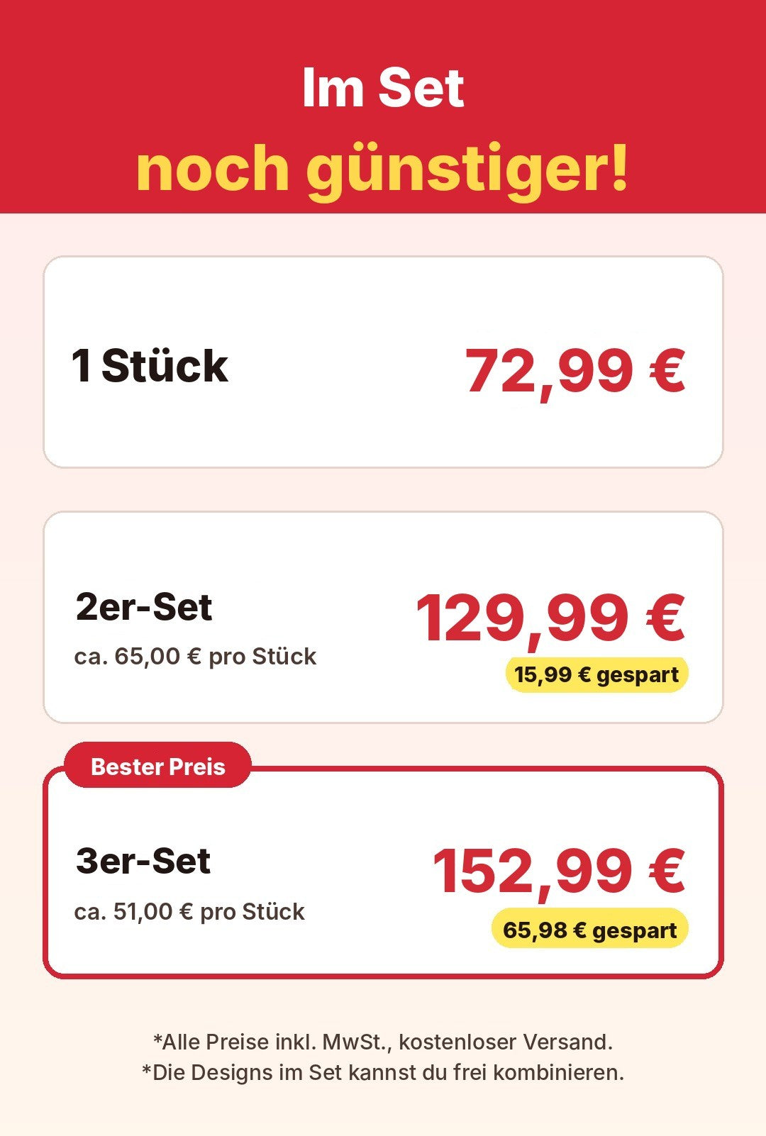 Im Set noch günstiger